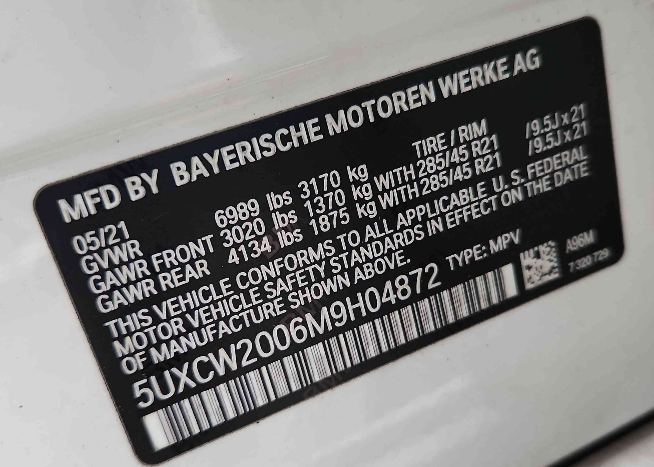 BMW X7 2021 WHITE vin: 5UXCW2C06M9H04872